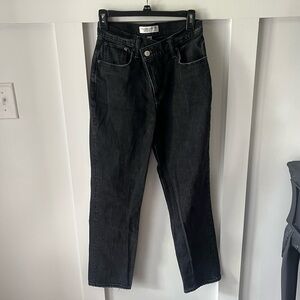 Abercrombie & Fitch 90’s Straight Ultra High Rise Curve Love Black Jeans